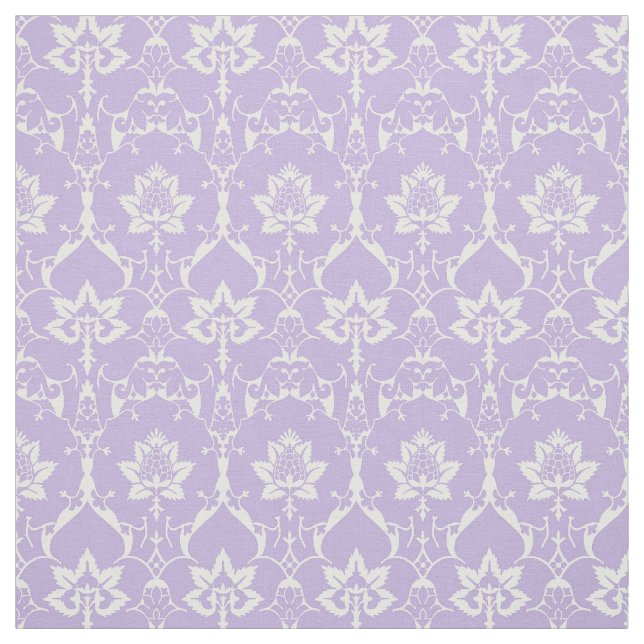 Doll-Scale Renaissance Damask, Lilac Fabric (Swatch)