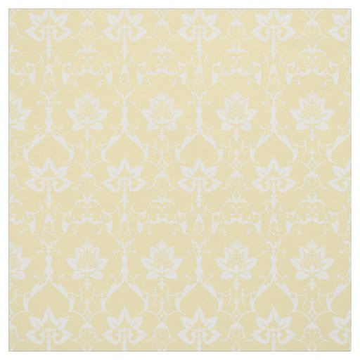 Doll-Scale Renaissance Damask, Pale Yellow Fabric