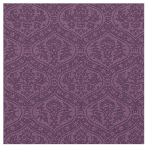 Doll-Scale Renaissance Damask, Purple Fabric