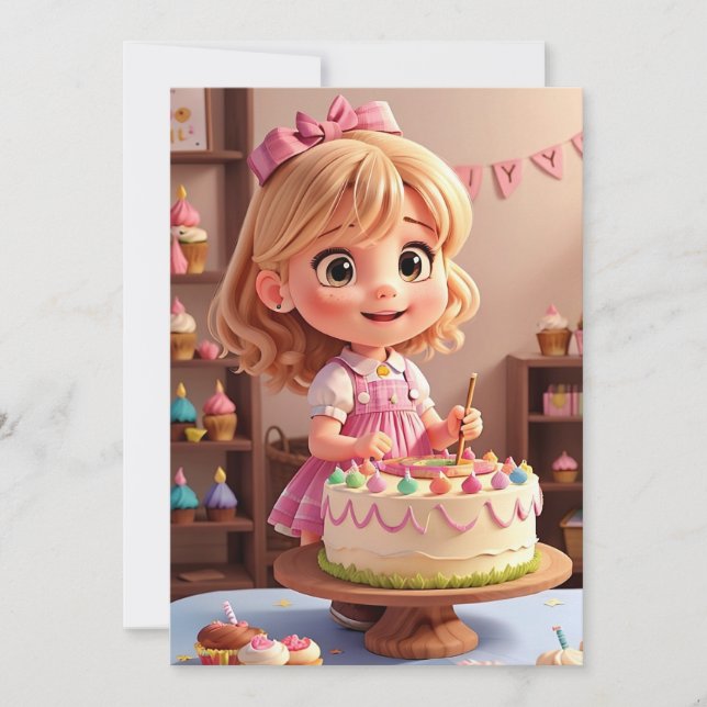 Doll themed birthday Invitation (Front)