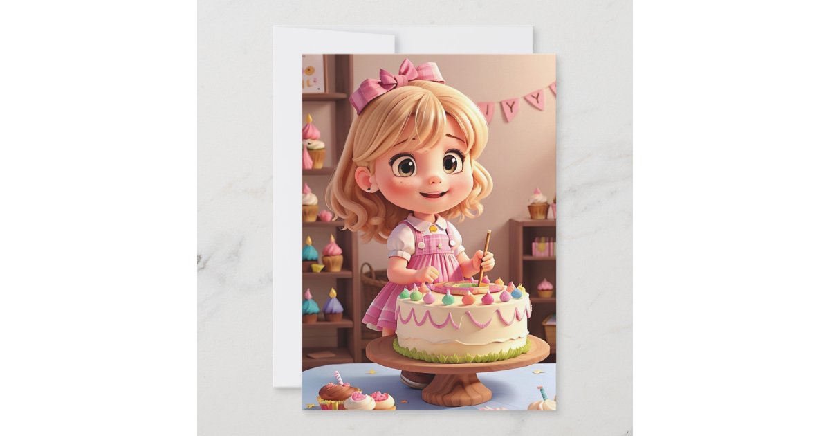 Doll themed birthday Invitation Zazzle