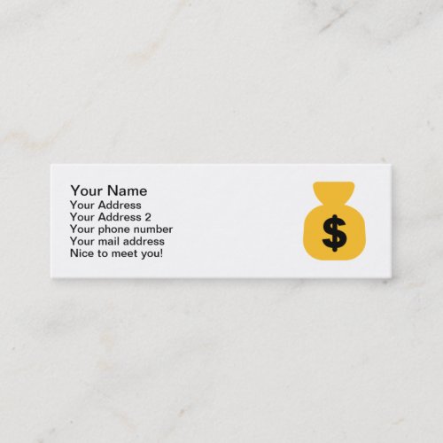 Dollar bag business card template