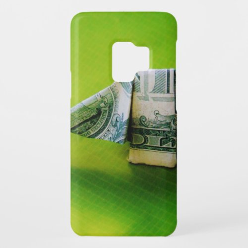 Dollar bill origami Elephant on Green background Case_Mate Samsung Galaxy S9 Case