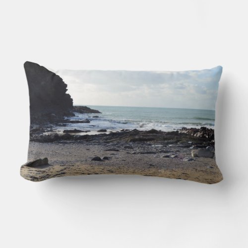 Dollar Cove Cornwall England Poldark Location Lumbar Pillow