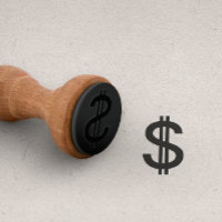 Dollar Currency Sign Punch Cards loyalty card