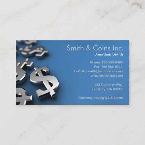Dollar Currency Symbols Business Card
