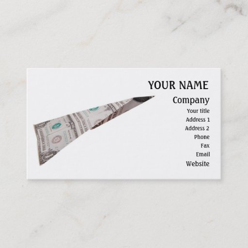 Customizable Dollar dart business card