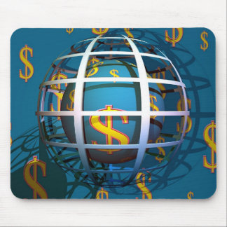 Dollar Globe Mouse Pad