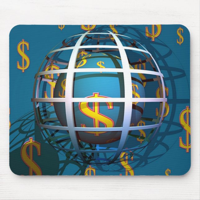 Dollar Globe Mouse Pad (Front)