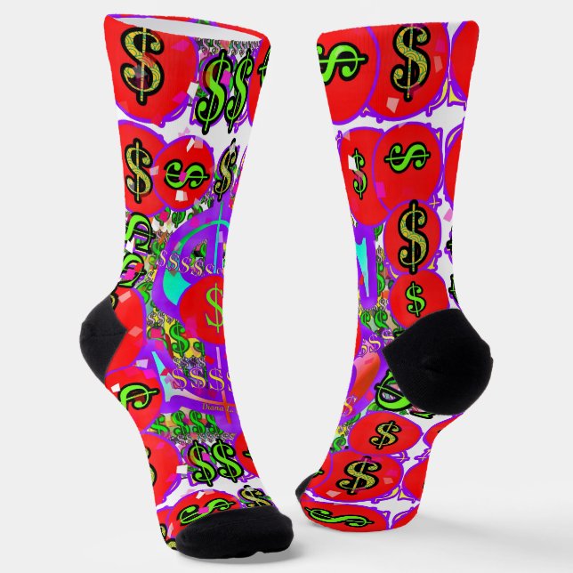 Dollar $igns  socks (Angled)