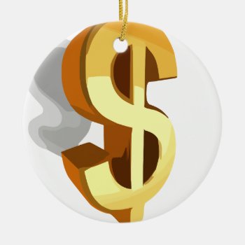 Dollar Image Ceramic Ornament by jabcreations at Zazzle