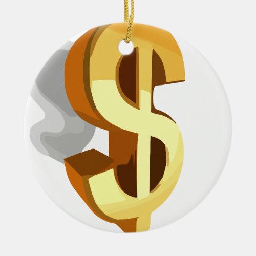 Dollar Image Ceramic Ornament