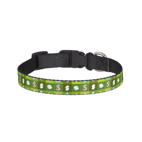 Dollar money sign pattern pet collar Dollar money sign pattern pet collar