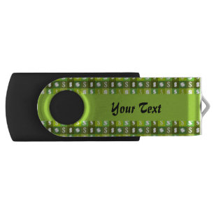 Dollar money sign pattern USB flash drive