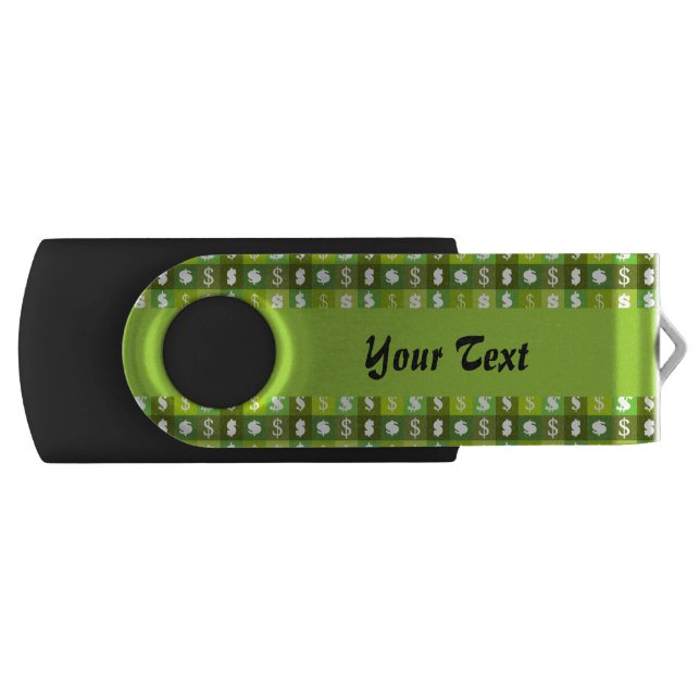 Dollar money sign pattern USB flash drive (Front)