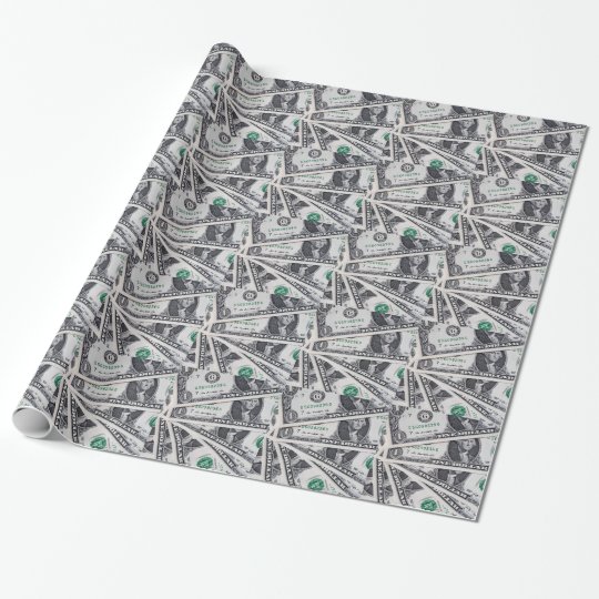 Dollar notes 1 Dollar Wrapping Paper | Zazzle.com