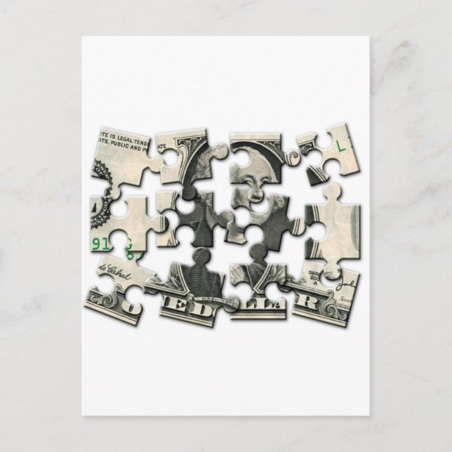 Dollar Puzzle Postcard (Front)