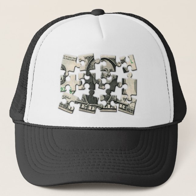 Dollar Puzzle Trucker Hat (Front)