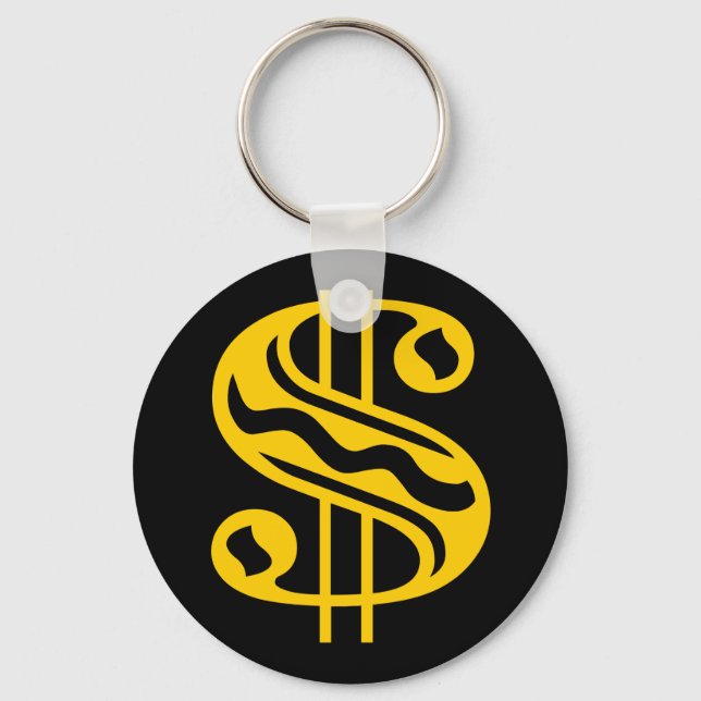 Dollar Sign - Amber Keychain (Front)