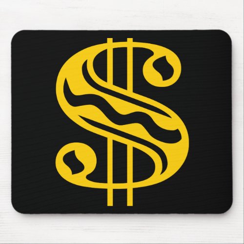 Dollar Sign _ Amber Mouse Pad