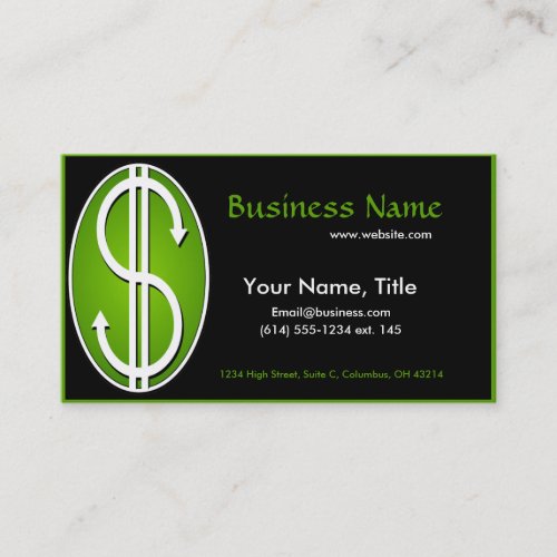 Dollar Sign Business Card
