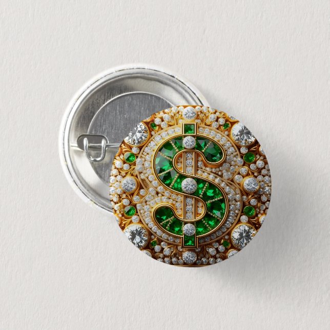 Dollar Sign Button (Front & Back)