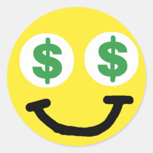 Dollar Sign Eyes Sticker