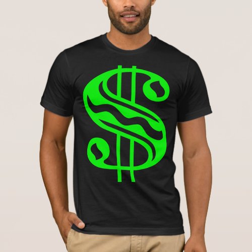Dollar Sign _ Green T_Shirt