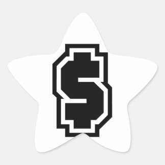$$$ Dollar Sign Money Symbol Icon Bling Dollars Star Sticker