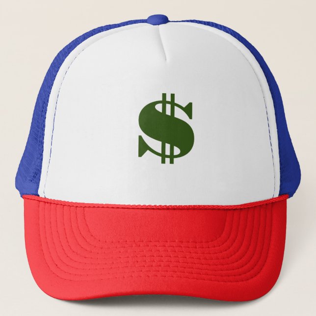 Dollar sign, money trucker hat (Front)