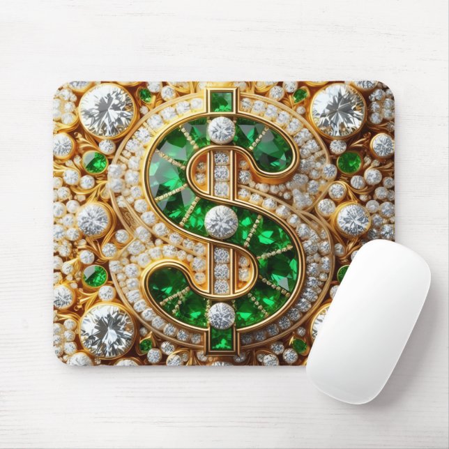 Dollar Sign Mouse Pad (With Mouse)