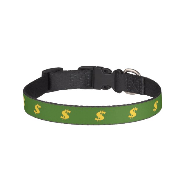 Dollar sign pattern Dog Collar (Front)