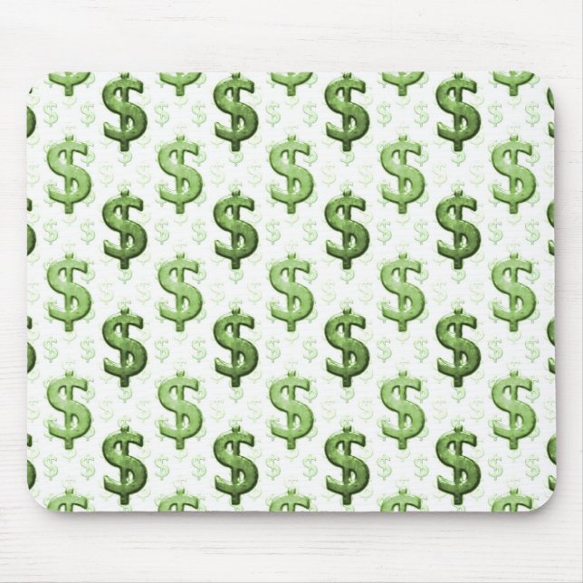 Dollar Sign Pattern Mouse Pad (Front)
