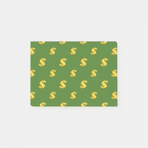 Dollar sign pattern post_it notes