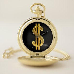 Dollar Sign Pocket Watch