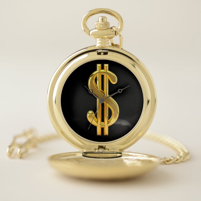Dollar Sign Pocket Watch (Inside)