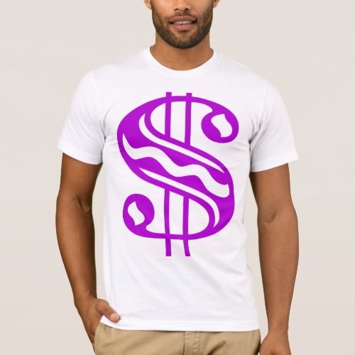 Dollar Sign _ Purple T_Shirt