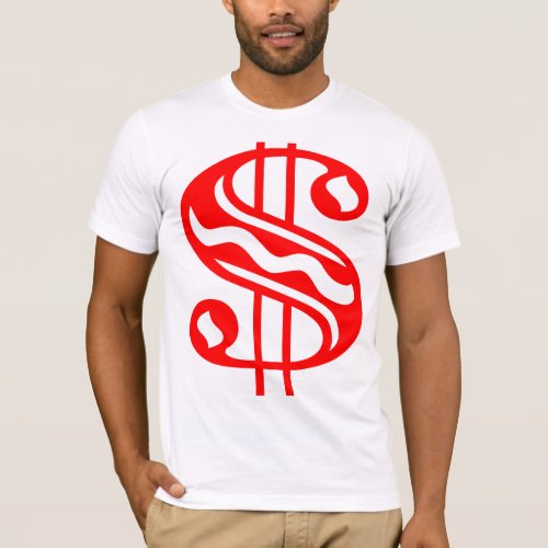 Dollar Sign _ Red T_Shirt