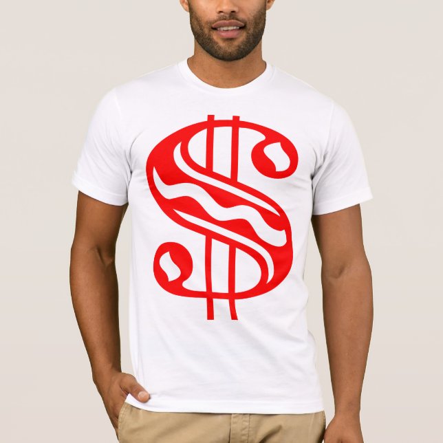 Dollar Sign - Red T-Shirt (Front)