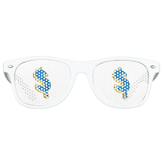 Dollar Sign Retro Sunglasses (Front)