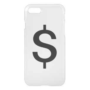 Dollar Sign   Simple Modern Alphabet iPhone SE/8/7 Case