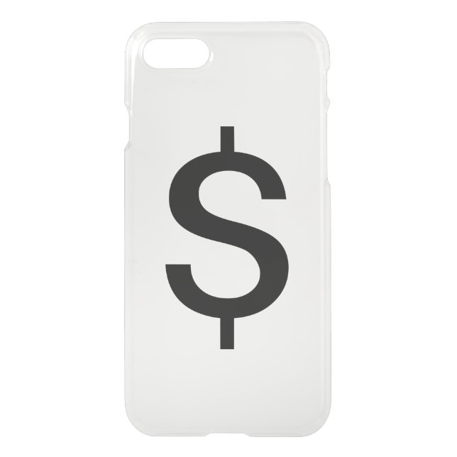 Dollar Sign | Simple Modern Alphabet Uncommon iPhone Case (Back)