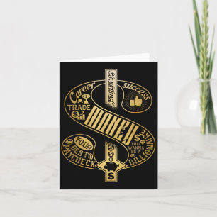 Dollar Sign Symbol Wealth And Success Motivational Card