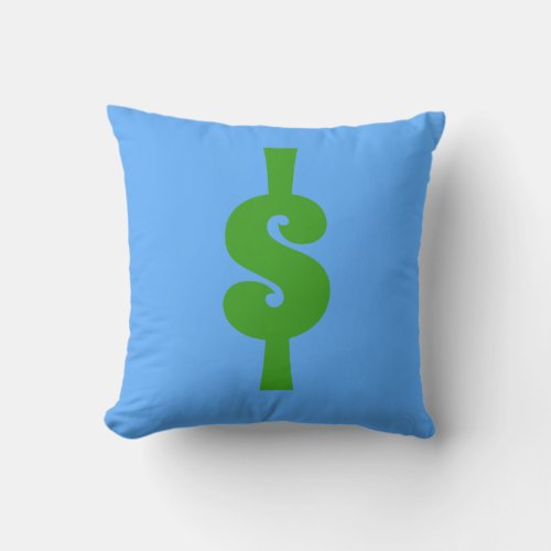Dollar Sign Throw Pillow