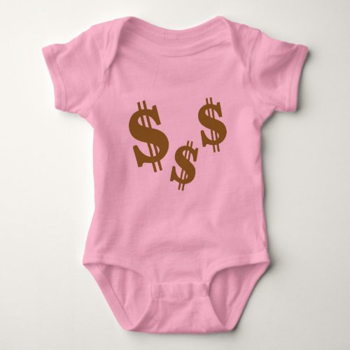 Dollar signs baby bodysuit