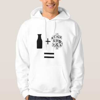 dollar-signs, BLACK MILK BOTTLE, +, = Hoodie