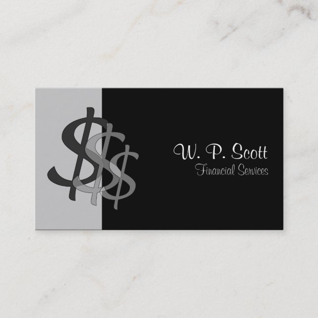 Dollar Signs Business Card (Front)