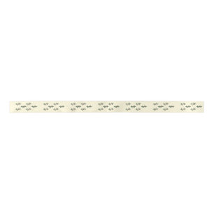 Dollar Signs on Pale Yellow Satin Ribbon