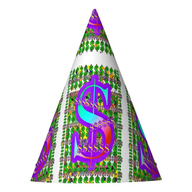 Dollar Signs  Party Hat (Front)