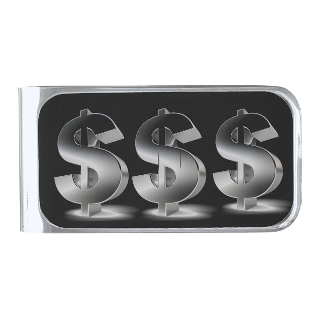 Dollar Signs Silver Finish Money Clip (Creator Uploaded)
